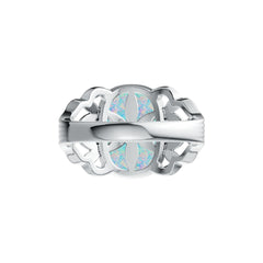 Platinum Semi Mount Ring Setting Cushion CU 16X12mm Cabochon DHJ