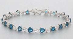 Platinum Semi Mount Bracelet Setting Trillion TRI 5x5mm Diamond Accent Syzjewelry