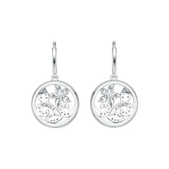 18K Gold Floral Filigree Earrings with or Moissanite Diamond Accent DHJ