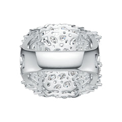 18K Gold Cluster Cocktail Ring with or Moissanite Diamond Accent DHJ