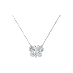 14K Gold Semi Mount Pendant Setting Oval OV 8X6mm OV 6X4mm Butterfly Theme Diamond Accent DHJ