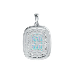 Sterling Silver Semi Mount Pendant Setting Cushion CU 14X10mm Cabochon DHJ