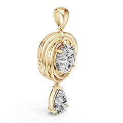 Platinum Semi Mount Pendant Setting Round Ro 10x8mm Syz Jewelry