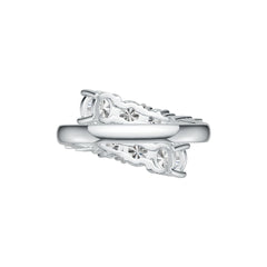 18K Gold Semi Mount Ring Setting Round RD 6X6mm 5X5mm 4X4mm 3X3mm DHJ
