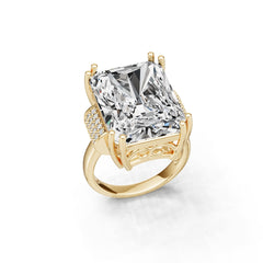 14K Gold Semi Mount Ring Setting Emerald Em 6x6mm Diamond Accent Syz Jewelry