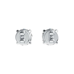 Platinum Semi Mount Earrings Setting Round RD 6x6mm Stud DHJ
