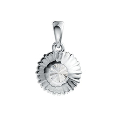 Sterling Silver Semi Mount Pendant Setting Round RD 7x7mm Halo DHJ