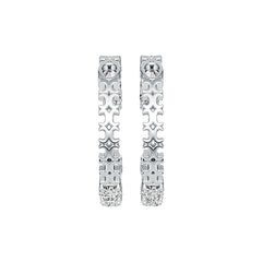 Sterling Silver Semi Mount Earrings Setting Oval OV 7X5mm Hoop DHJ