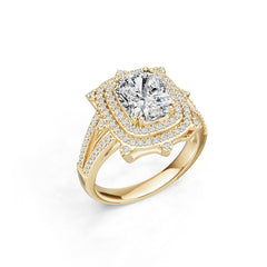 Platinum Semi Mount Ring Setting Cushion Cu 5x7mm Diamond Accent Syz Jewelry