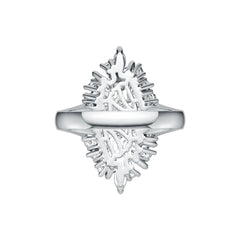 10K Gold Semi Mount Ring Setting Marquise MQ 4X2mm PE 4X3mm Moissanite Accent DHJ