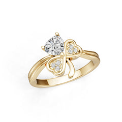 10K Gold Semi Mount Ring Setting Heart He 6x6mm Syz Jewelry