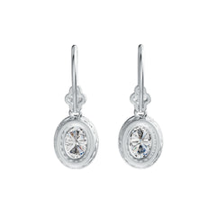 Sterling Silver Semi Mount Earrings Setting Oval OV 7X5mm DHJ