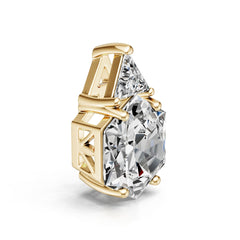 Platinum Semi Mount Pendant Setting Round Ro 13x10mm Diamond Accent Syz Jewelry