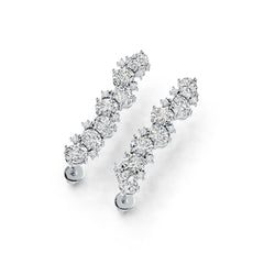 18K Gold Semi Mount Earrings Setting Oval OV 5X4mm with Diamond Accent DHJ