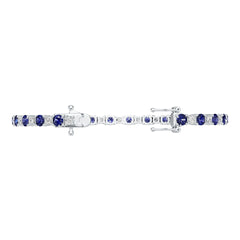 14K Gold Semi Mount Bracelet Setting Round RD 4x4mm Diamond Accent DHJ