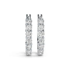 Platinum Semi Mount Earrings Setting Round RD 4x4mm DHJ