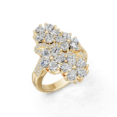 18K Gold Semi Mount Ring Setting Pear Pe 4x3mm Diamond Accent Syz Jewelry