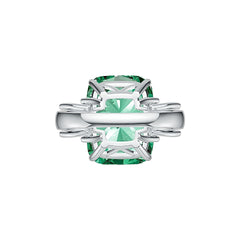 Platinum Semi Mount Ring Setting Cushion CU 16X12mm Baguette 6X5mm DHJ
