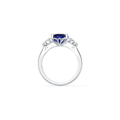 10K Gold Semi Mount Ring Setting Cushion Cu 10x8mm Moissanite Accent