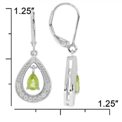 14K Gold Semi Mount Earrings Setting Pear PE 6x4mm Drop Dangle Diamond Accent Syzjewelry