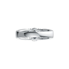 Platinum Semi Mount Ring Setting Oval OV 9X7mm with Diamond Accent DHJ