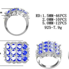 18K Gold Semi Mount Ring Setting Round RD 5x5mm Diamond Accent DHJ