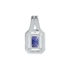 10K Gold Semi Mount Pendant Setting Emerald OCT 7X5mm Moissanite Accent DHJ