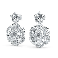 Platinum Semi Mount Earrings Setting Round Ro Syz Jewelry
