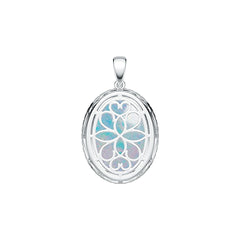 Sterling Silver Semi Mount Pendant Setting Oval OV 23X18mm Cabochon DHJ