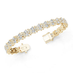 14K Gold Semi Mount Bracelet Setting Oval Ov 4x3mm Diamond Accent Syz Jewelry