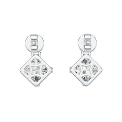 Sterling Silver Semi Mount Earrings Setting Emerald OCT 7X7mm DHJ