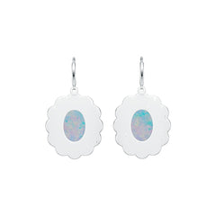 10K Gold Semi Mount Earrings Setting Oval OV 16X12mm Cabochon DHJ