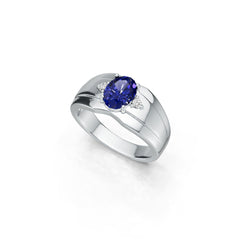 Sterling Silver Semi Mount Ring Setting OV 8x6mm White Topaz N0370GTL19578R Syzjewelry