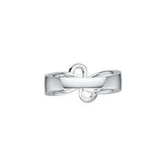 Sterling Silver Ring Bow Crossover Theme with White Topaz or Moissanite - Syzjewelry