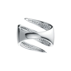 Sterling Silver Cocktail Ring Wrap-Style with White Topaz or Mossanite DHJ