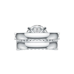 Sterling Silver Semi Mount Ring Setting Round RD 12x12mm DHJ