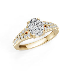 Platinum Semi Mount Ring Setting Oval Ov 95x75mm Diamond Accent Syz Jewelry