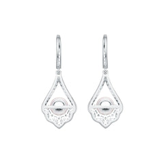Sterling Silver Semi Mount Earrings Setting Round RD 7x7mm DHJ