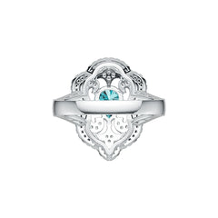 10K Gold Semi Mount Ring Setting Pear PE 8X6mm Moissanite Accent DHJ