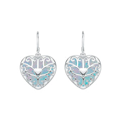 Sterling Silver Semi Mount Earrings Setting Heart HT 19X20mm DHJ