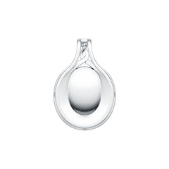 18K Gold Semi Mount Pendant Setting Oval OV 14X10mm Cabochon DHJ