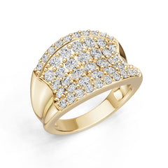 14K Gold Semi Mount Ring Setting Round Ro 6x6mm Diamond Accent Syz Jewelry