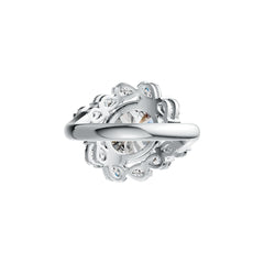 10K Gold Semi Mount Ring Setting Oval OV 12X10mm with White Topaz DHJ