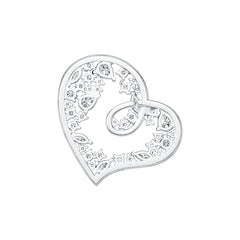 Sterling Silver Pendant Heart Theme with White Topaz or Moissanite DHJ