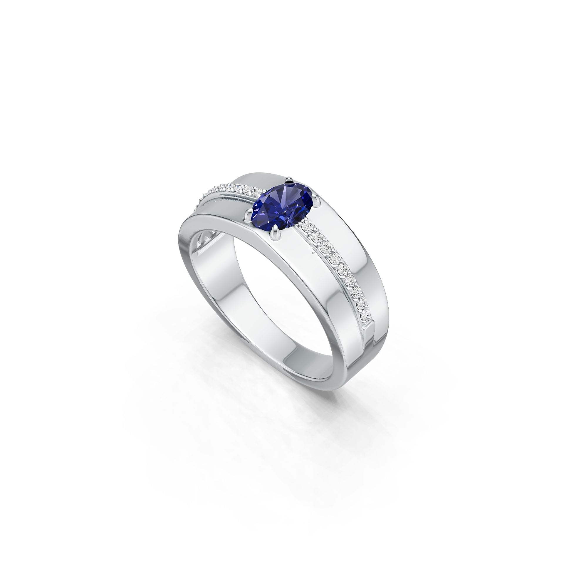Sterling Silver Semi Mount Ring Setting Oval OV 7x5mm Syzjewelry
