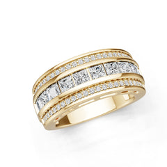 18K Gold Semi Mount Ring Setting Princess Pr 3x3mm Diamond Accent Syz Jewelry