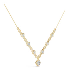 14K Gold Semi Mount Necklace Setting Round Ro 9x9mm Syz Jewelry