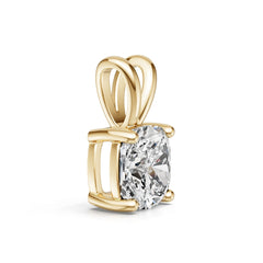 18K Gold Semi Mount Pendant Setting Cushion Cu 5x7mm Diamond Accent Syz Jewelry