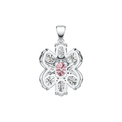 18K Gold Semi Mount Pendant Setting Oval OV 8X6mm OV 7X5mm Diamond Accent DHJ
