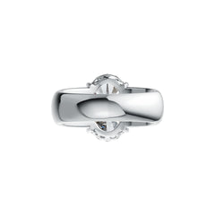 Platinum Semi Mount Ring Setting Oval OV 14X10mm Solitaire DHJ